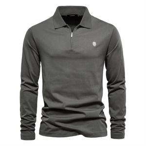 POLO Polo Homme,Polo Homme Manches Longues en Coton à Z