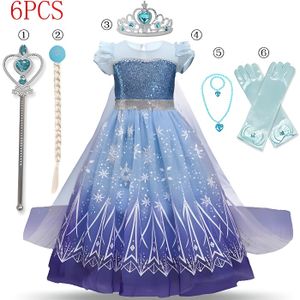 ZaisuiFun Déguisement Costume Princesse Elsa pour Fille Robe Reine