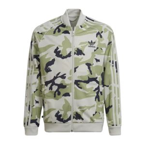 SURVÊTEMENT Veste de survêtement Adidas Camouflage Garçon - Coupe standard - Vert, gris, blanc - 100% polyester
