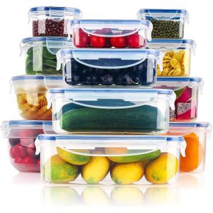Grizzly Set de boîtes de conservation en plastique, 8x boite rangement  plastique alimentaire, congelation, boite hermetique alimentaire, adaptées  au micro-ondes et au lave-vaisselle : : Cuisine et Maison