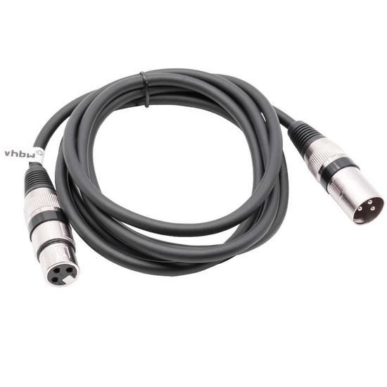 Lot De 4 Câbles DMX XLR 3m - 3 Broches Mâle/Femelle Pour Éclairage Scène Et Micro