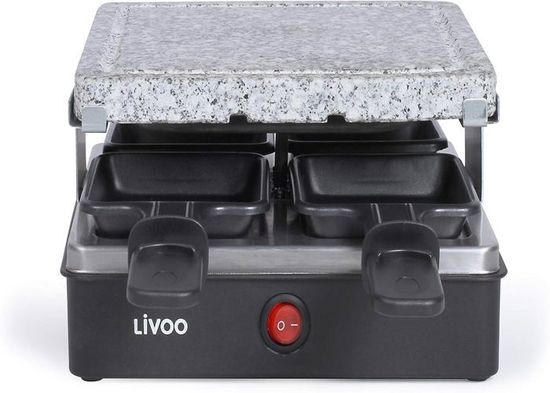 Doc242 Appareil À Raclette 4 Personnes | Grill Pierre En Granite ...