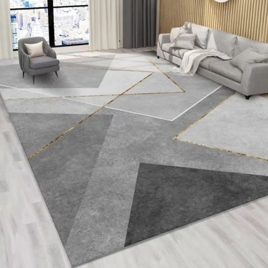 Tapis Safavieh Galaxy Bleu Gris 122 X 122 Cm – Poil Court Moderne, Résistant Taches, Idéal Salon Chambre Cuisine