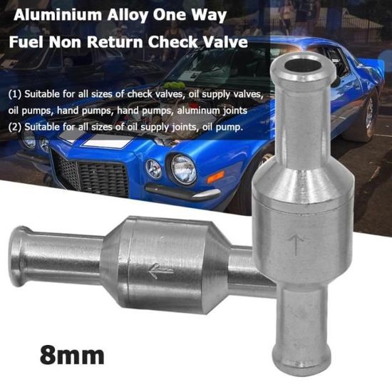 kesoto Alliage Daluminium 8mm D Diesel Dhuile De Soupape De Retenue De Non-Retour D De Non-Retour De Carburant 