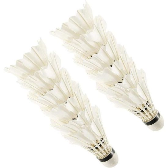 Wudaizhi Lot 12 Volants Badminton Plumes D'Oie – Haute Vitesse, Stabilité, Idéal Entraînement & Loisir