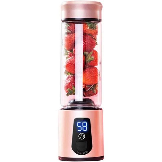 Mixeur Portable USB NexaEase - Shaker Smoothie 600ml Avec Gaine Isotherme - Parfait Pour Sport, Voyage