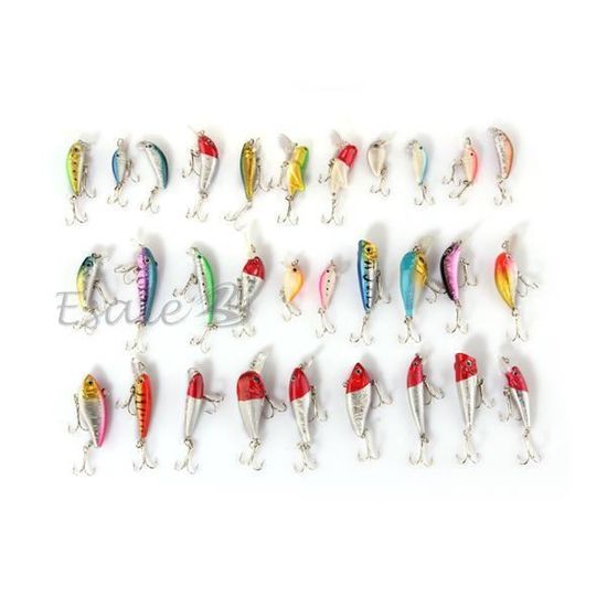 30pcs Leurre Cuiller Cuillère Poisson Nageur Lu… - Sport