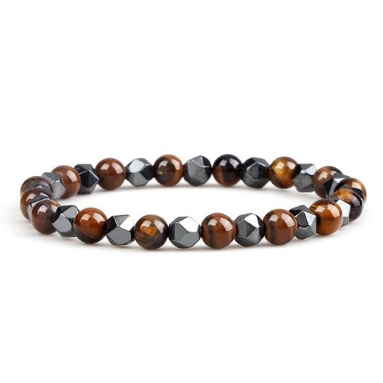 Bracelet Hématite Oeil de Taureau - energies des pierres