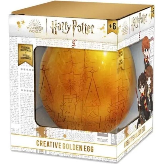 Activité créative pour enfant - DARPEJE - Œuf d'or Harry Potter - Customisation tote bag - Rouge