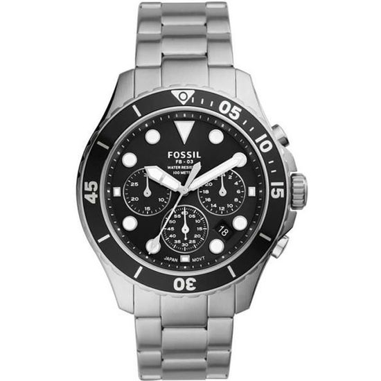 Bracelet Acier Noir Les Montres Fossil Homme Montre Homme Fossil