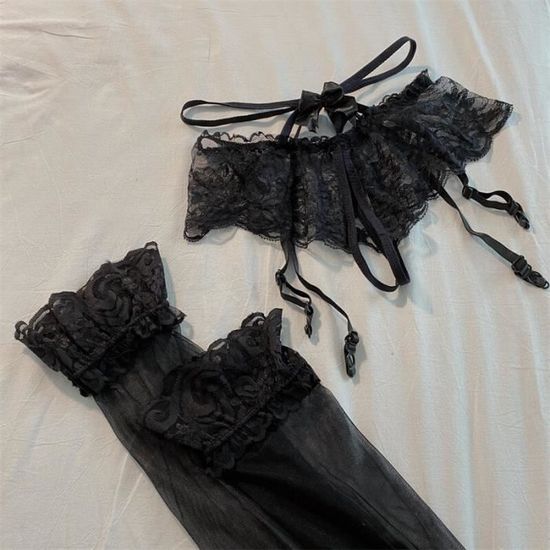 Bas Porte-jarretelles (Hold-ups) En Dentelle Transparente 20 Deniers - Couleurs Variées, Fabriqué En Pologne