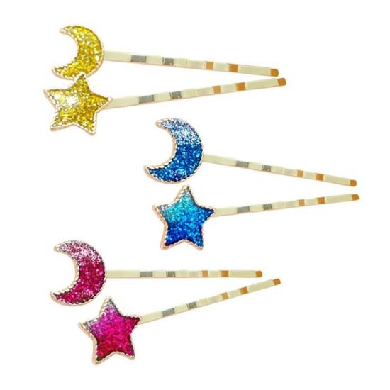 Lot De 3 épingles à Chapeau Sweet Little Things - Motifs Bébé, Lune, étoile Et Punaise - Émaillées