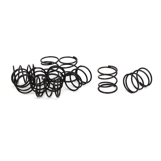 Ressorts De Compression 13 Mm X 30 Mm - Lot De 10 Pièces - Acier à Ressort, Noir