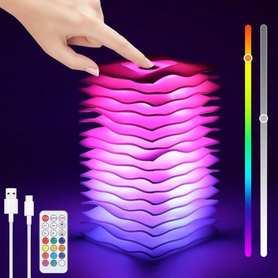 Lampe Méduse LED RGB – Veilleuse Tactile Rechargeable – Ambiance Jellyfish
