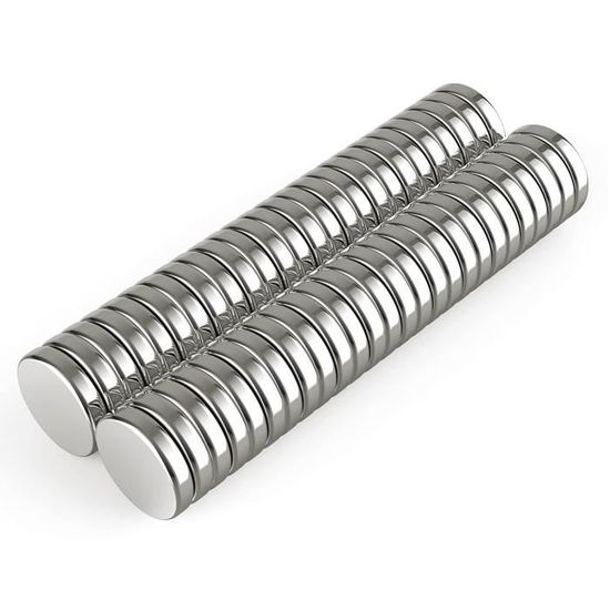 Lot De 12 Aimants Pour Portes D'armoires - Force 2kg, Diamètre 15x10.5mm - Avec Plaquettes En Acier Autocollantes