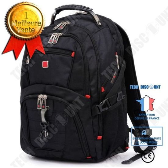 Sac à Dos Ordinateur Portable 17,3 pouces avec Compartiments Amovible pour  Accessoires - Sac Informatique Professionnel High Tech - Pour Tous