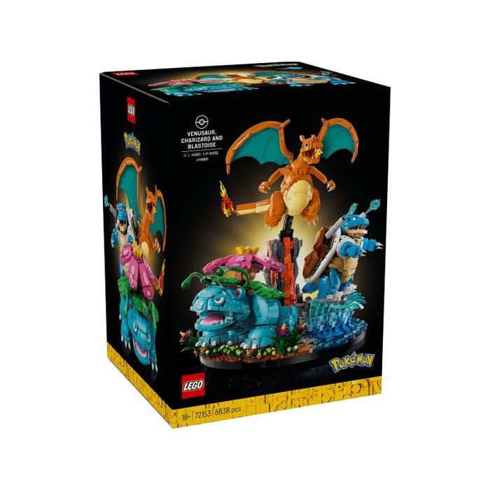 LEGO 72153 Pokémon Florizarre Dracaufeu Tortank