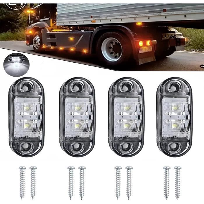 4 Feux De Gabarit LED à Flash - 24 Modes D’avertissement - Pour Camping, 4x4, Tout-terrain - Universels