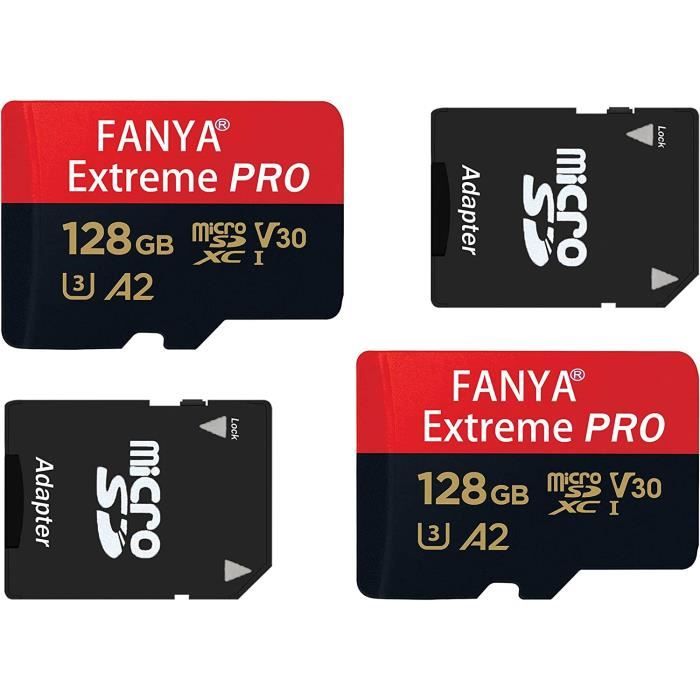 Carte Micro SD 128 Go EZVIZ - Lecture 90 Mo/s - Classe 10, U3, UHS-I - Pour Caméras, Drones, Ordinateurs