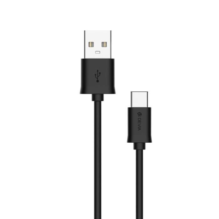 Pour Samsung Galaxy A40 : Câble Premium USB-C Certifié Noir