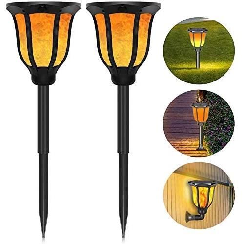 Lumières Solaire Flammes 2 pièces Lumière Solaire Jardin Étanche IP65 99 Led Éclairage Torche Solaires d'Extérieur écoration de Jard