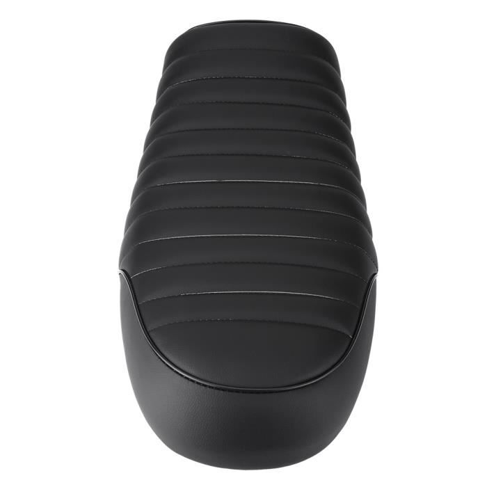 Moto cuir PU Vintage Cafe Racer Seat selle plate pour Honda CG125 GN CG CB400SS noir -RUI