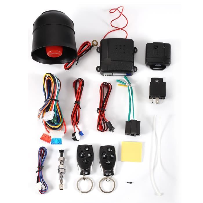 Kit complet Alarme de voiture Système de sécurité pour Universelle Auto Véhicule Multifonctionnel