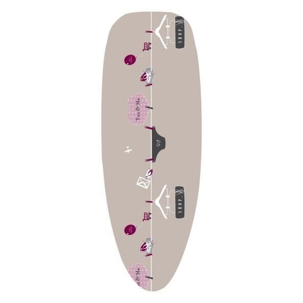 MSV 130067 Housse de Repassage avec Liens Coton/Polyester Motifs Assortis 130 x 47 x 0,1 cm