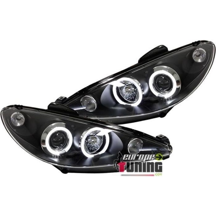 PHARES ANGEL EYES NOIRS PEUGEOT 206 (11043)