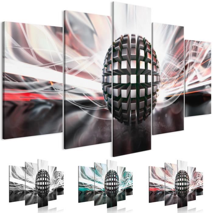 HJY-35 Moderne abstrait toile peinture métal balle affiches noir et blanc mur Art vert HD imprime des images modulai(Sans cadre)