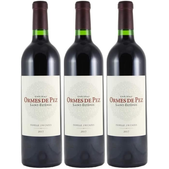 VIN ROUGE Château Ormes de Pez Rouge 2017 - Appellation AOC Saint-Estèphe - Vin Rouge de Bordeaux - Cépages 350