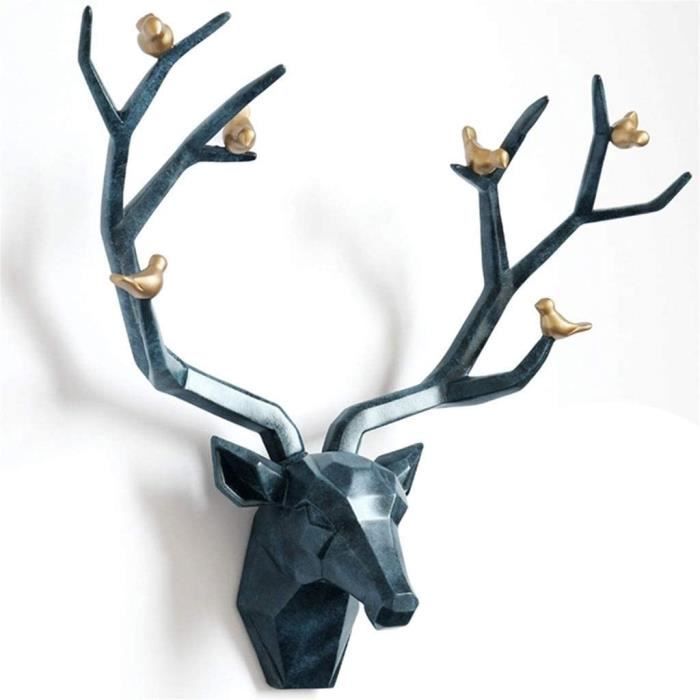 Sculptures murales Peinture Murale Tête d'animal Géométrique Sculpture Murale Tête d'animal Pendentif Mural Créatif Tête De Cerf 57