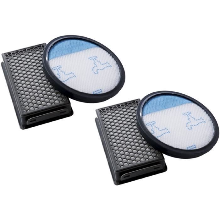 Green Label Lot de 2 Kit de Filtres pour les Aspirateurs Rowenta Moulinex Tefal Compact Power Cyclonic Alternative agrave ZR005334