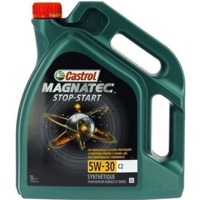 CASTROL Huile-Additif Magnatec Stop-start C2 - Synthetique / 5W30 / 5L