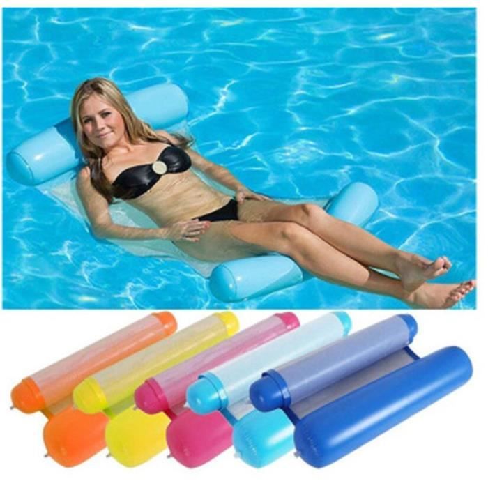 1pcs Bleu Matelas de natation flottant gonflable inclinable pour hamac d'eau