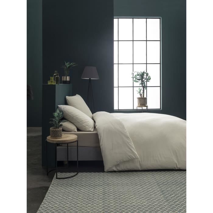 TODAY Parure de couette Jardin d'Hiver Mood - 100% coton - 1 Housse de couette + 2 Taies d'oreiller - 220 x 240 cm