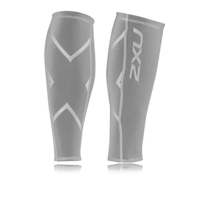 2Xu Homme Femme Blanc Running Manchon De Compression Mollet Support Unisexe