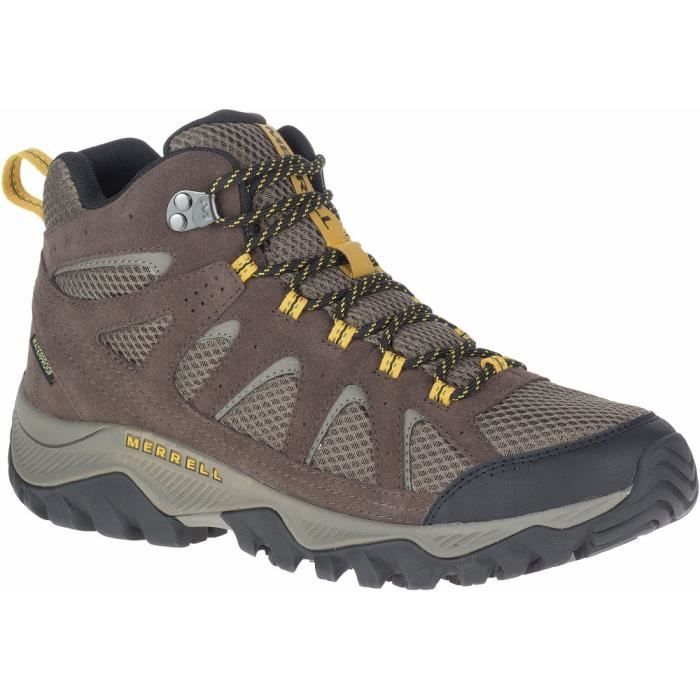 Chaussures MERRELL Oakcreek Mid Waterproof Marron - Homme/Adulte