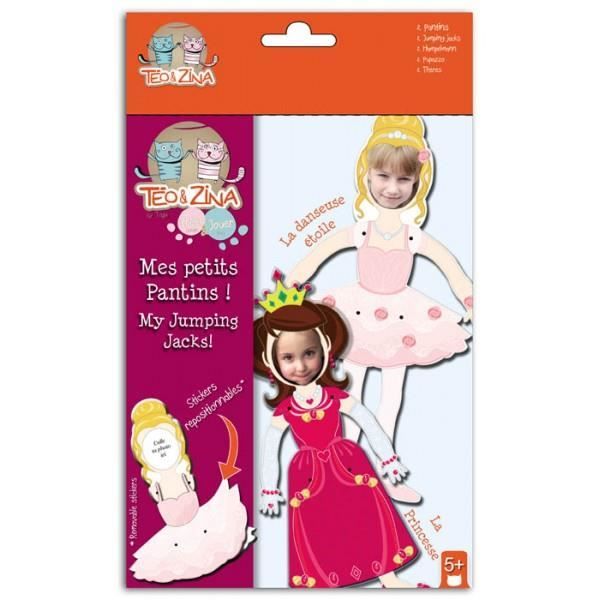 TÉO & ZINA 2 Petits Pantins à Assembler - Princesse/Danseuse