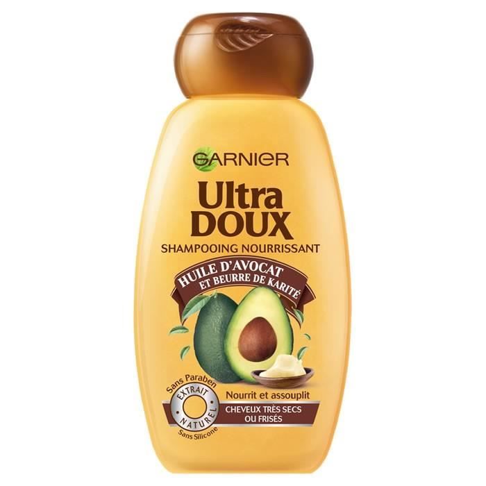 LOT DE 8 - ULTRA DOUX Shampooing Huile d'avocat Beurre de karité 250 ml