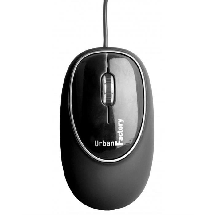 Urban Factory - Souris anti-stress filaire noire