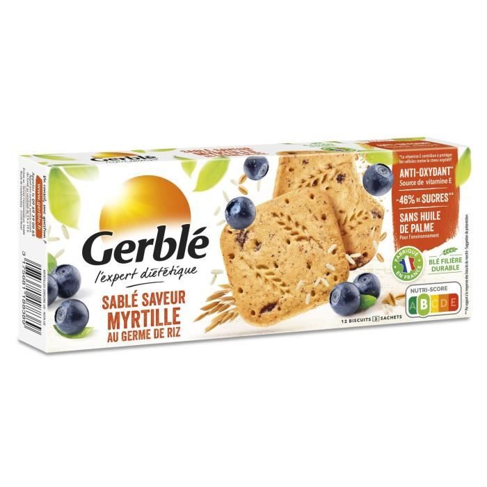 GERBLE Sablés à la myrtille au germe de riz - 140 g