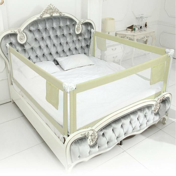 YUY Barrière de Sécurité de Lit Enfant pliable pour tout-petits avec boucle verrouillable 200 * 68cm