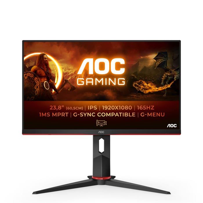 AOC 24G2SP/BK 24in FHD 165Hz Black/Red
