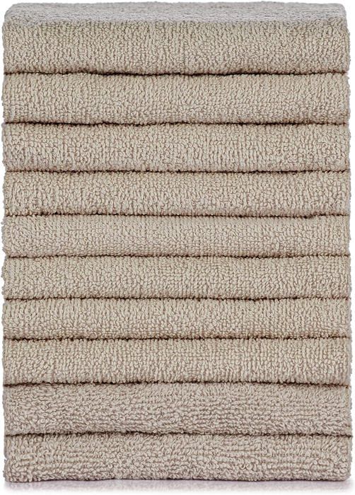 Komfortec Lot 8 Serviettes 100% Coton – 4 Bain 70x140 + 4 Toilette 50x100 – Vert Foncé – Éponge Douce & Absorbante