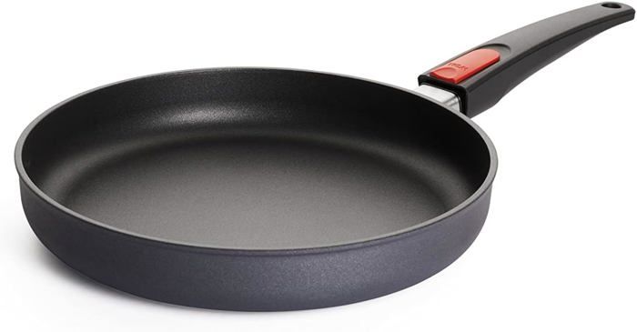 Poêle En Fonte Gundel Induction 20 Cm – Avec Couvercle Verre, Poignée Amovible, Surface Biotan Anti-rayure