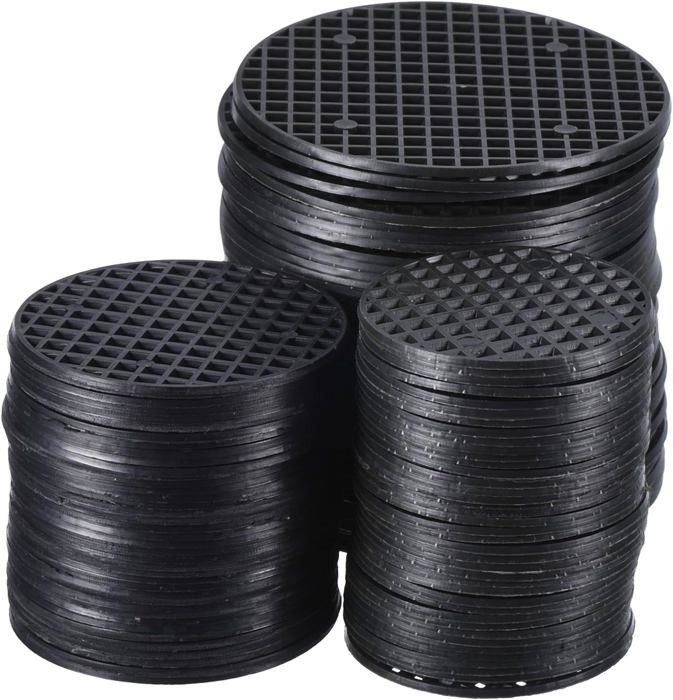 100 Paquet Plante Pot Trou Maille Tampons - Rond Rigide Bonsaï Pot