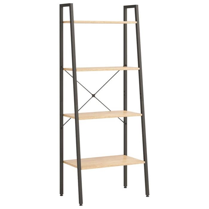 Étagère de rangement Étagère sur pied 4 niveaux pour salon Marron clair et noir 56x35x140 cm CHY43207838
