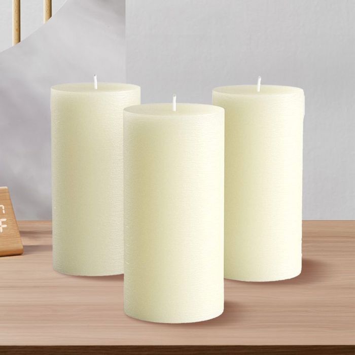 Bolsius Lumânări Bloc Rustice, 8 Buc., 100 X 50 Mm, Galben Ocru