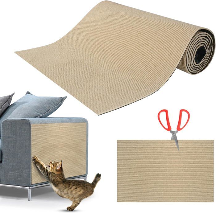 Meilleurs prix pour Griffoir Chat Canapé,Protection canape Chat Tapis,Protection Canape Chat Anti Griffe Griffoir Chat,Protecteur Chat 200X40cm Kaki